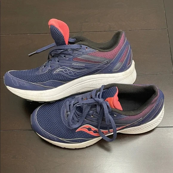 Saucony Cohesion Blue and Pink Athletic Shoes - Picture 4 of 10